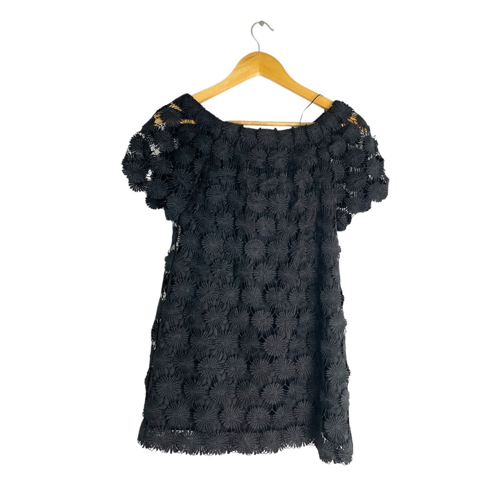 Trina Turk Short Sleeved Off The Shoulder Lace Mini Dress